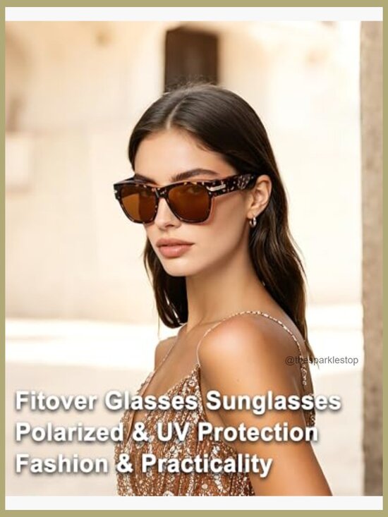 Polarized Fit Over Sunglasses Square Over Glasses UV Protection main image 5